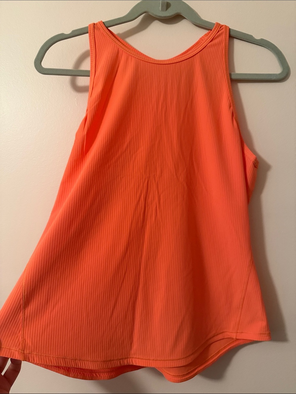 lululemon athletica Neon Orange Ribbed Tank Top